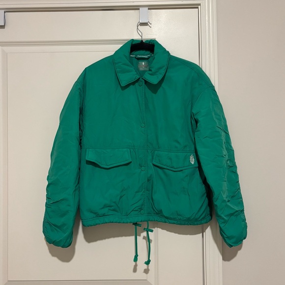 Free People Movement Women's Off The Bleachers Coaches Jacket in Lucky Charm - Picture 3 of 11